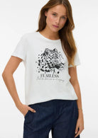  10341639 Snow White PRINT WITH BLACK VERO MODA 