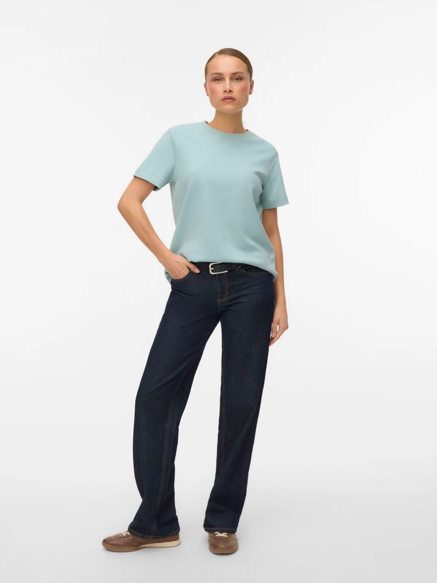 Aware T-Shirt Donna Gray Mist Awnaima 10294544 Gray Mist VERO MODA 