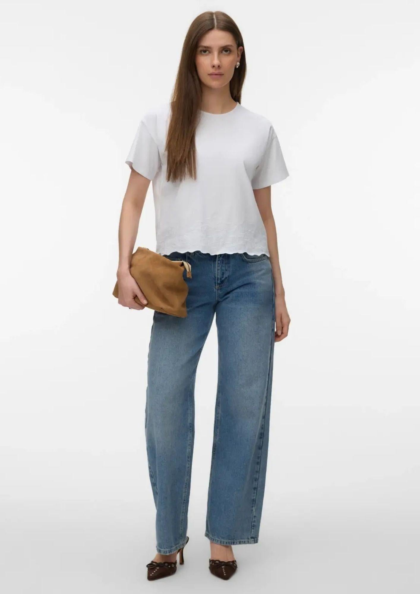 Vero Moda T-Shirt Donna Noah Bianco 10342965 Bright White White VERO MODA 