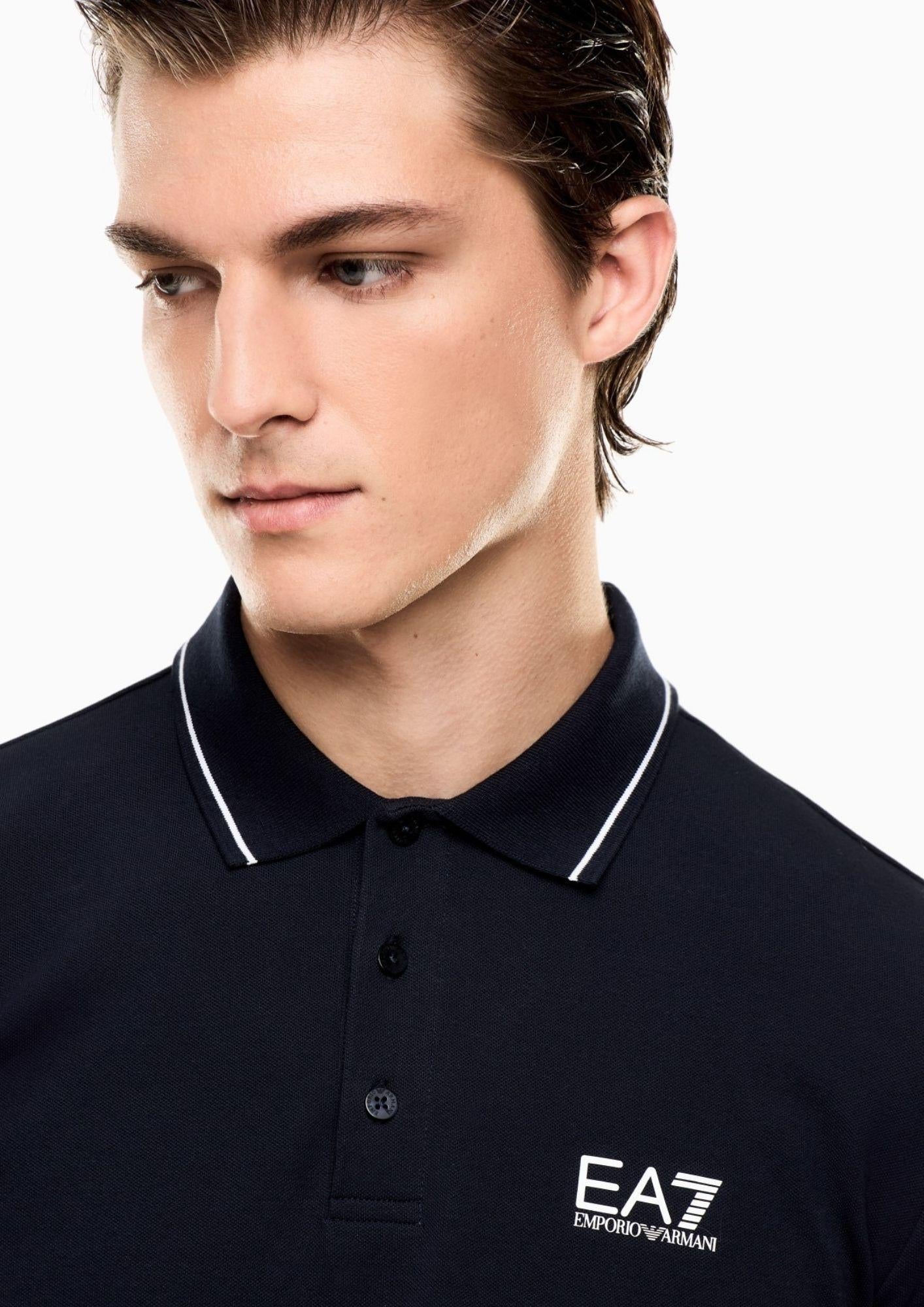 EA7 Emporio Armani Polo Uomo Blu 8NPF16 PJVUZ 1562 EA7 EMPORIO ARMANI 