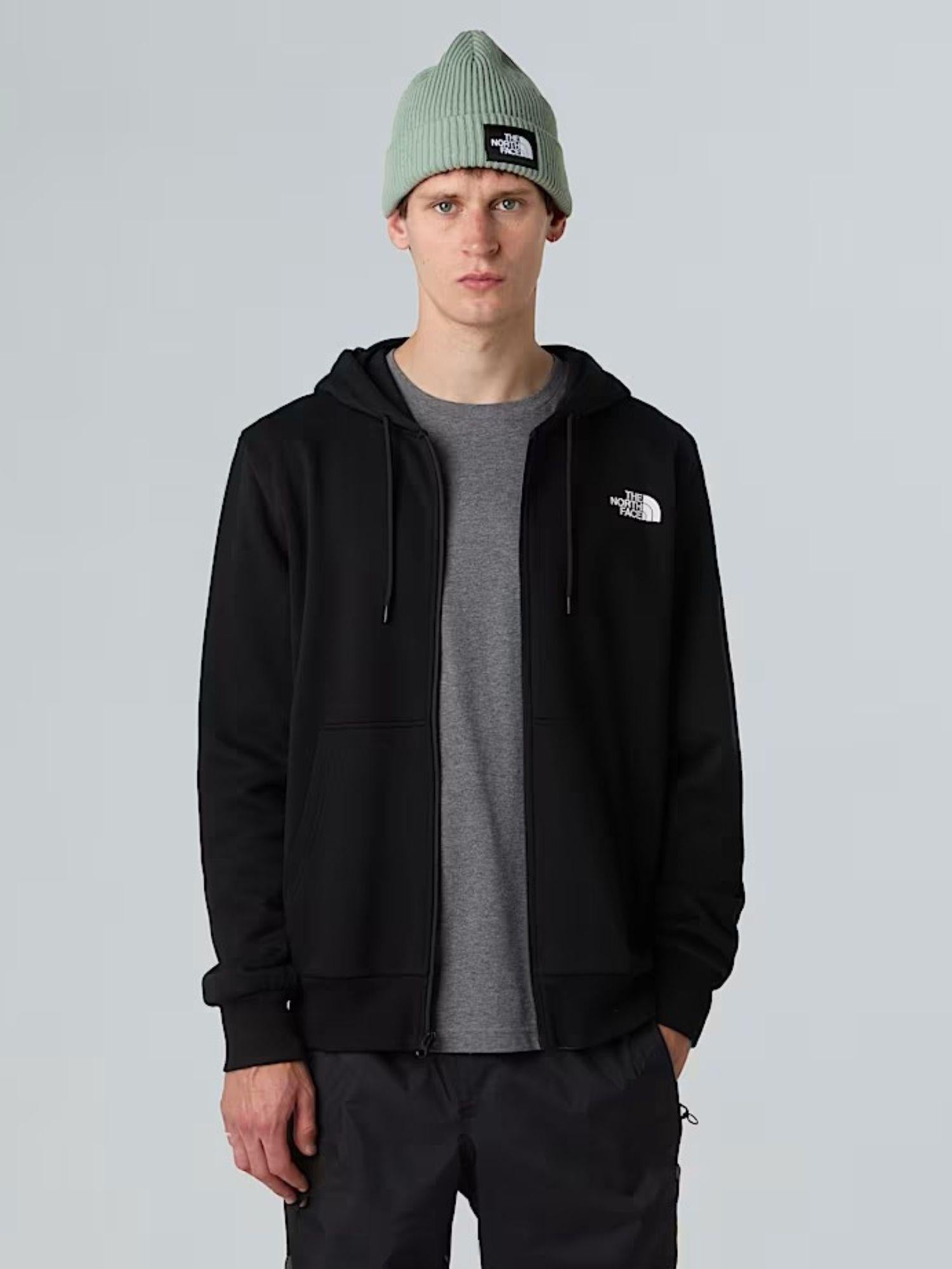 The North Face Felpa Uomo Simple Dome Con Cappuccio e Cerniera Integrale Nero NF0A89FD JK3 THE NORTH FACE 