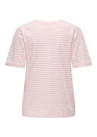 Only T-Shirt Donna Happy Bianca e Rosa 15370117 Cloud Dancer Romance rose ONLY 