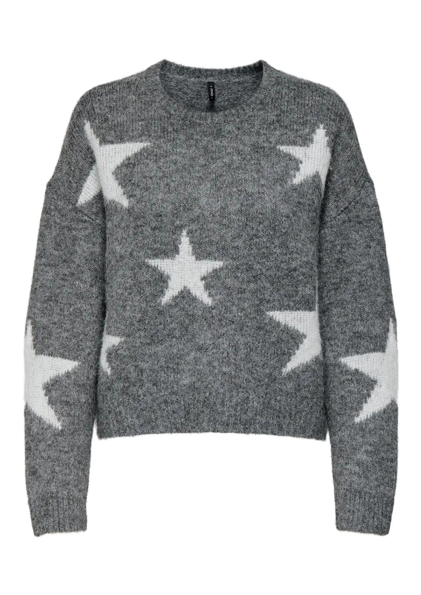 Pullover Donna Only Azu Grigio scuro 15353125 Dark Grey Melange Cloud Dancer ONLY 