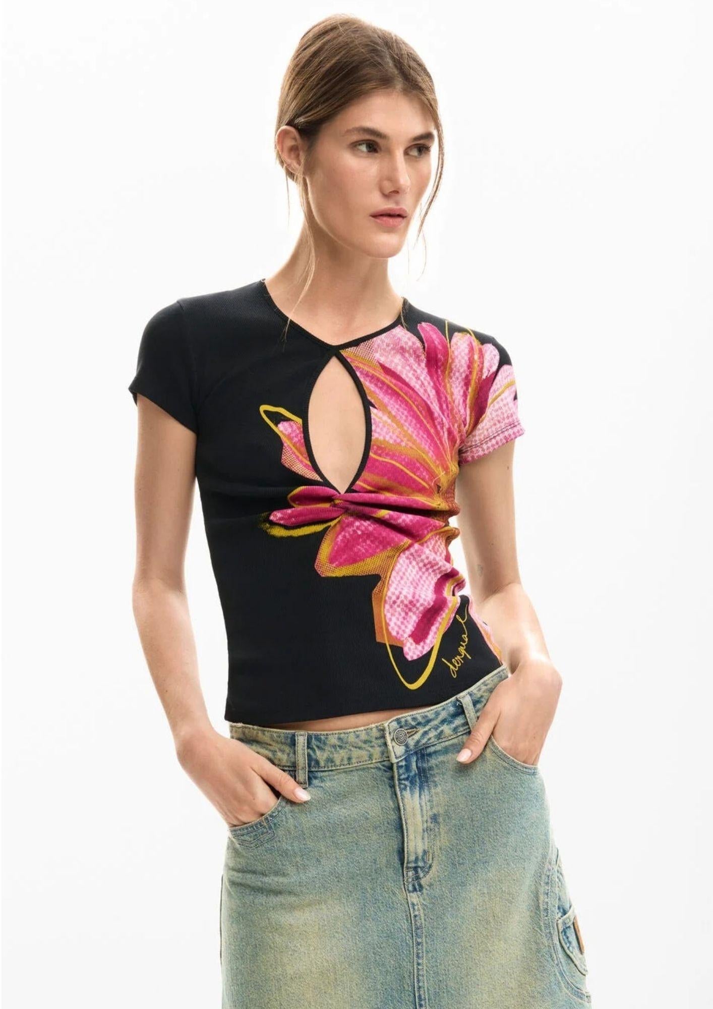 Desigual T-Shirt Donna Dublin Nera 26SWTK05 2000 DESIGUAL 