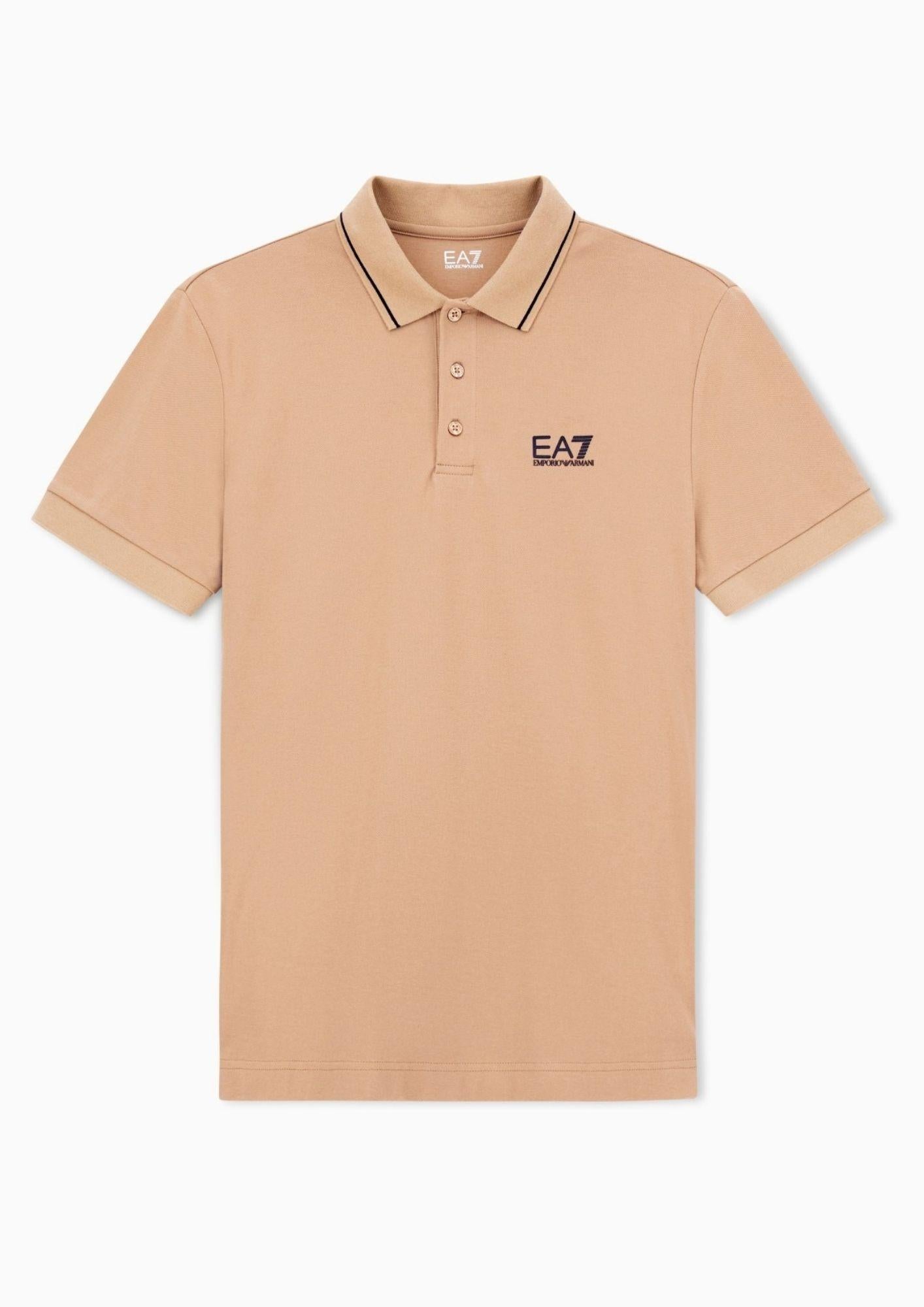 EA7 Emporio Armani Polo Uomo Beige 8NPF16 PJVUZ U6167 EA7 EMPORIO ARMANI 
