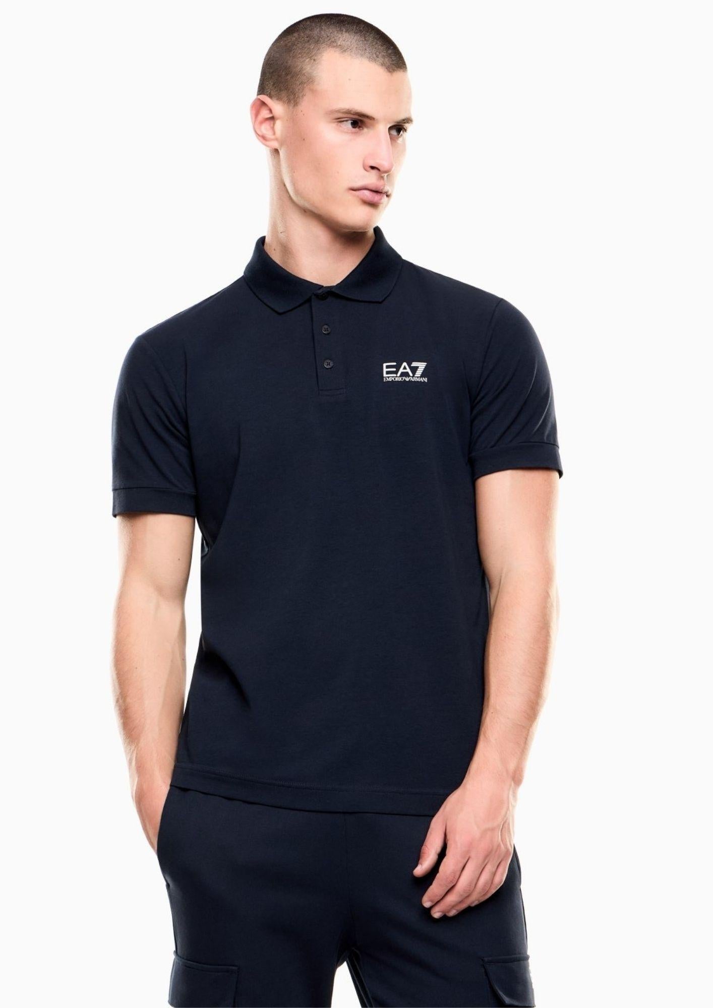 EA7 Emporio Armani Polo Uomo Blu 8NPF14 PJVQZ 1562 EA7 EMPORIO ARMANI 