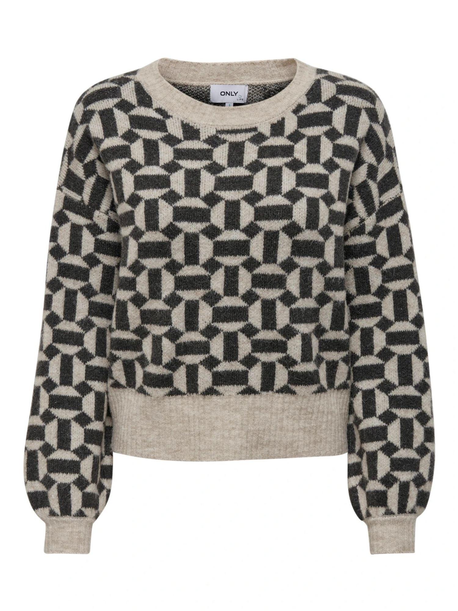 Only ONLGEO Maglione Donna Grigio Oatmeal 15268015 Oatmeal MELANGE ONLY 
