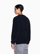 Armani Exchange Maglione Uomo a Lavorazione Intrecciata Blu Navy XM001331 AF13776 UB101 ARMANI EXCHANGE 