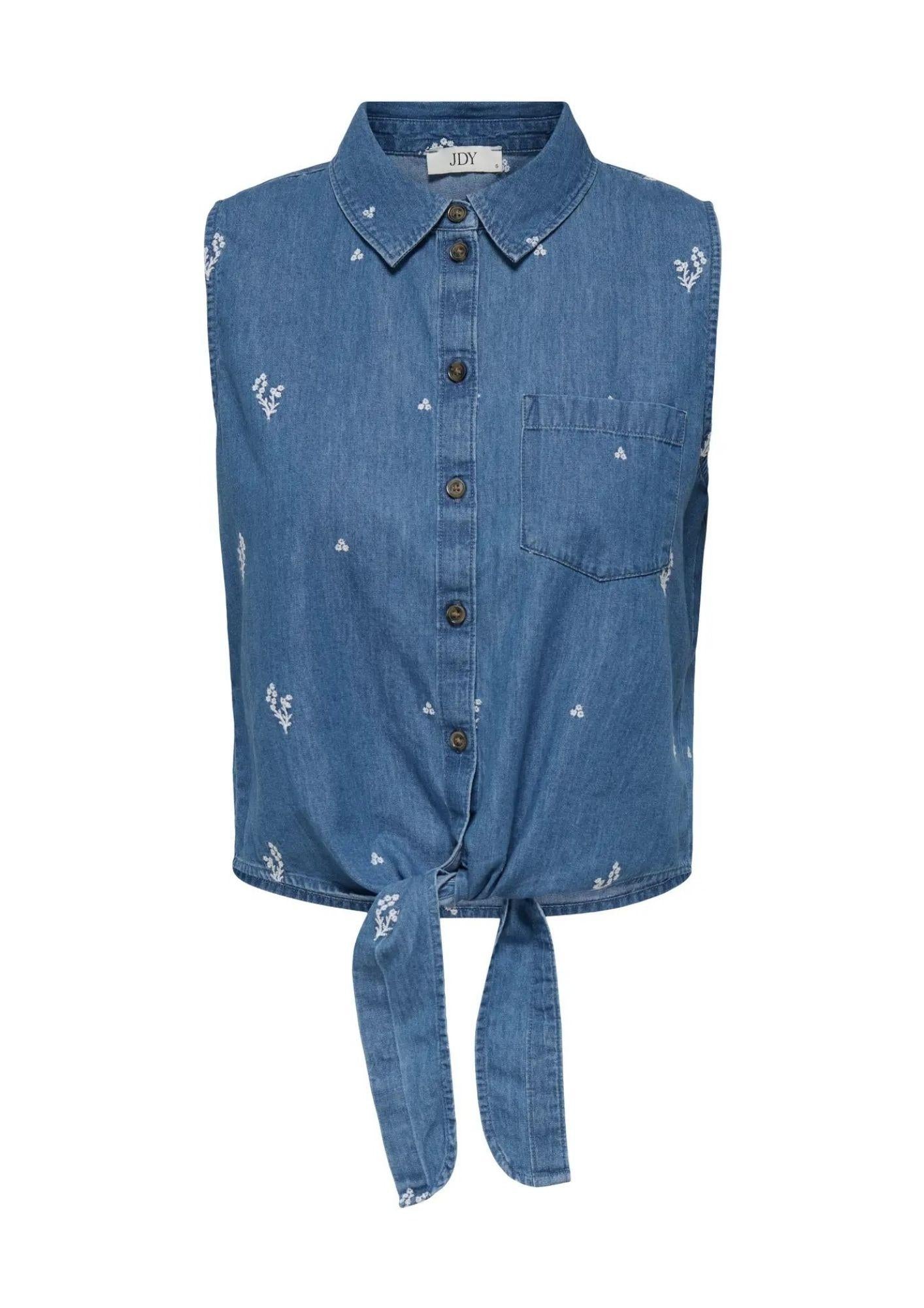 Jacqueline De Yong Camicia Donna Kai Blu Denim Chiaro 15321112 Light Blue Denim JACQUELINE DE YONG 