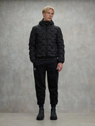 Blauer Piumino ad angoli Piery Uomo Nero interno tabacco BLUC03233 7308 999 BLAUER 
