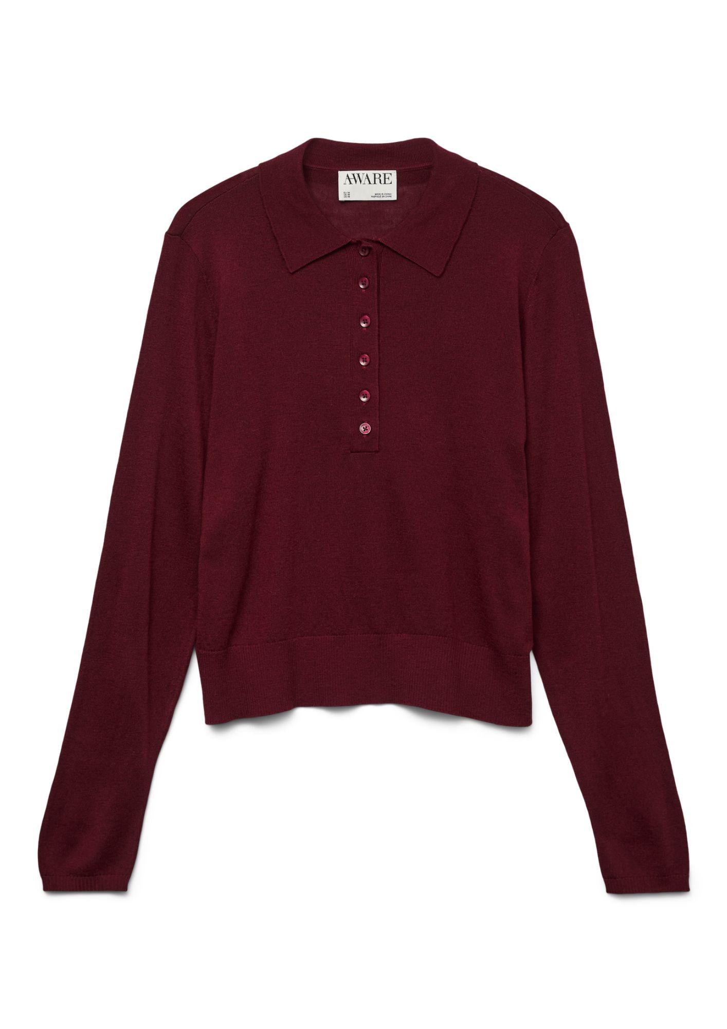 Aware Maglione Donna Sikita Bordeaux 10331614 Zinfandel VERO MODA 