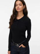 Vero Moda Maglione Donna Siljerib Nero 10336674 Black VERO MODA 