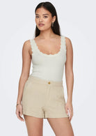 Jacqueline De Yong Top Donna Nanna Bianco 15290585 Cloud Dancer JACQUELINE DE YONG 