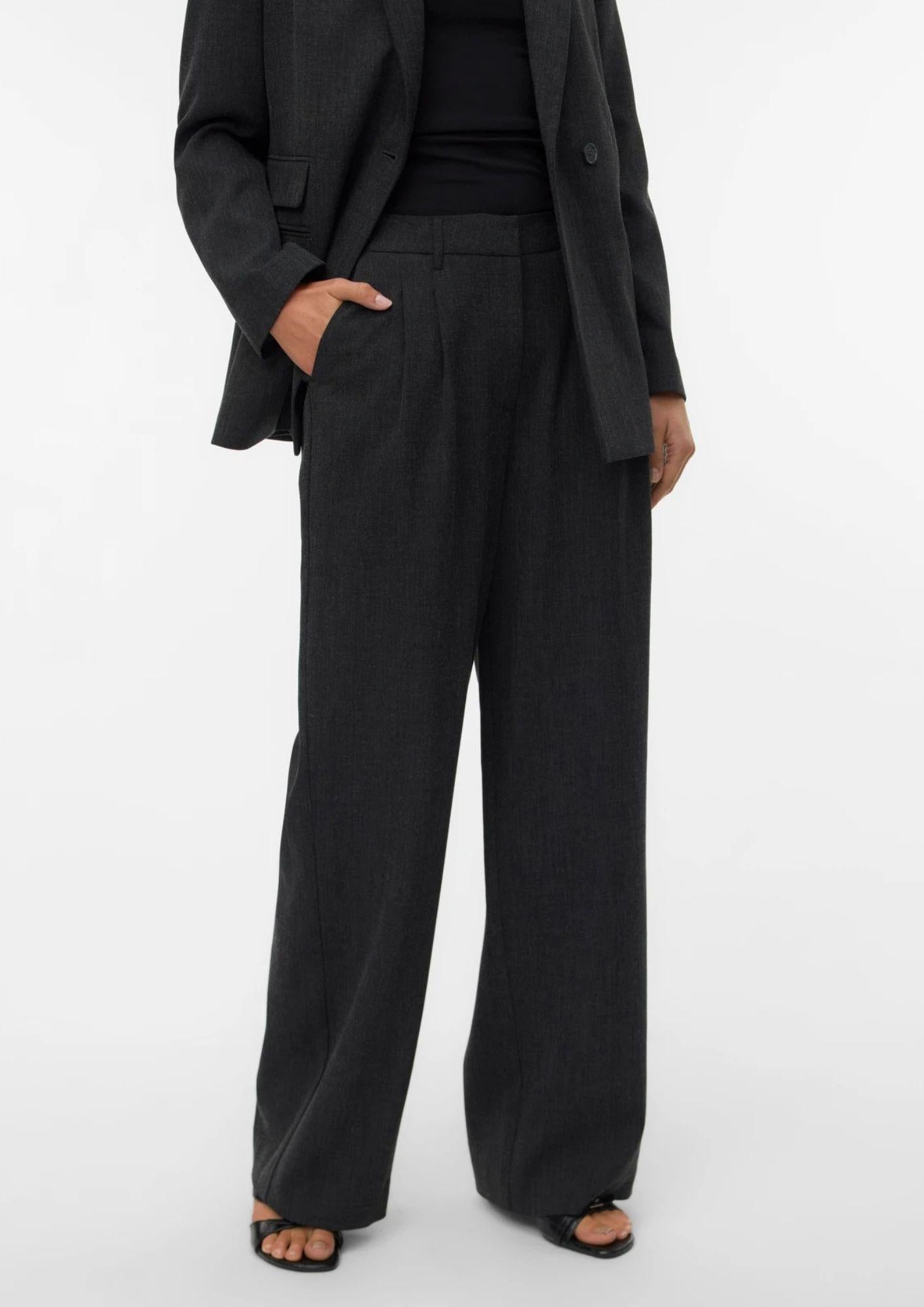 Vero Moda Pantalone Donna Bestie Grigio Scuro <BR/> 10331958 DARK GREY MELANGE VERO MODA 