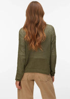 Vero Moda Pullover Donna Charlene Verde 10340125 Kalamata SOLID VERO MODA 