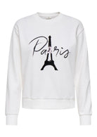 Jaqueline De Yong Felpa Donna Paris Bianca 15221015 Cloud Dancer BLACK TOWER JACQUELINE DE YONG 