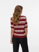 Vero Moda VMCARMELIA Pullover in maglia Donna Syrah W. ROSE ELGANCE BIRCH 10330825 Syrah VERO MODA 