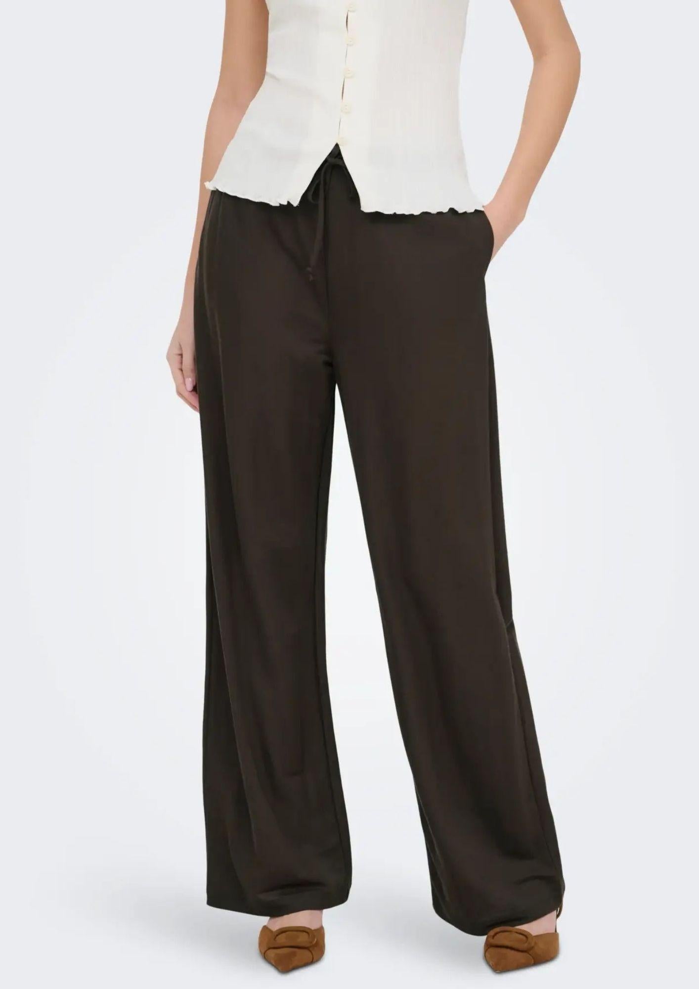 Jacqueline De Yong Pantalone Donna Leslie Marrone 15374331 Chocolate Brown JACQUELINE DE YONG 