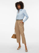 Vero Moda Pantalone Donna Elma Grigio Argento 10340506 Silver Mink VERO MODA 