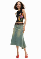 Desigiual T-Shirt Donna Bruselas Nera 26SWTK14 2000 DESIGUAL 