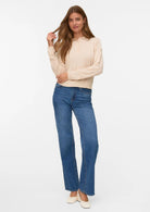 Aware Maglione Donna Sikita Beige 10331614 Natural Melange VERO MODA 