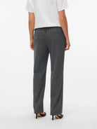 Vero Moda VMMAYA Pantaloni Vita media Donna Nero grey melange 10331956 Black GREY MELANGE VERO MODA 
