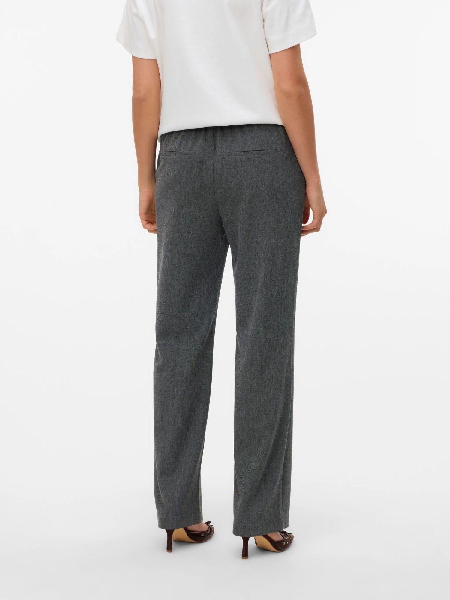 Vero Moda VMMAYA Pantaloni Vita media Donna Nero grey melange 10331956 Black GREY MELANGE VERO MODA 