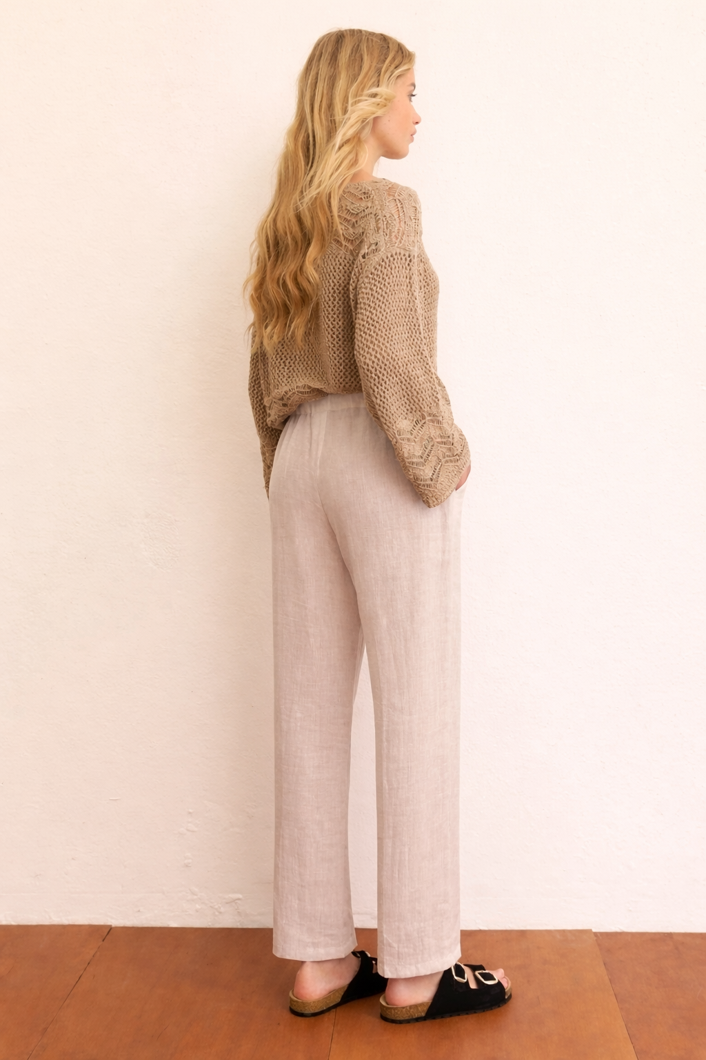 Emme Marella Pantalone Donna Emmsauna Ecru 2615131232200 004 EMME MARELLA 