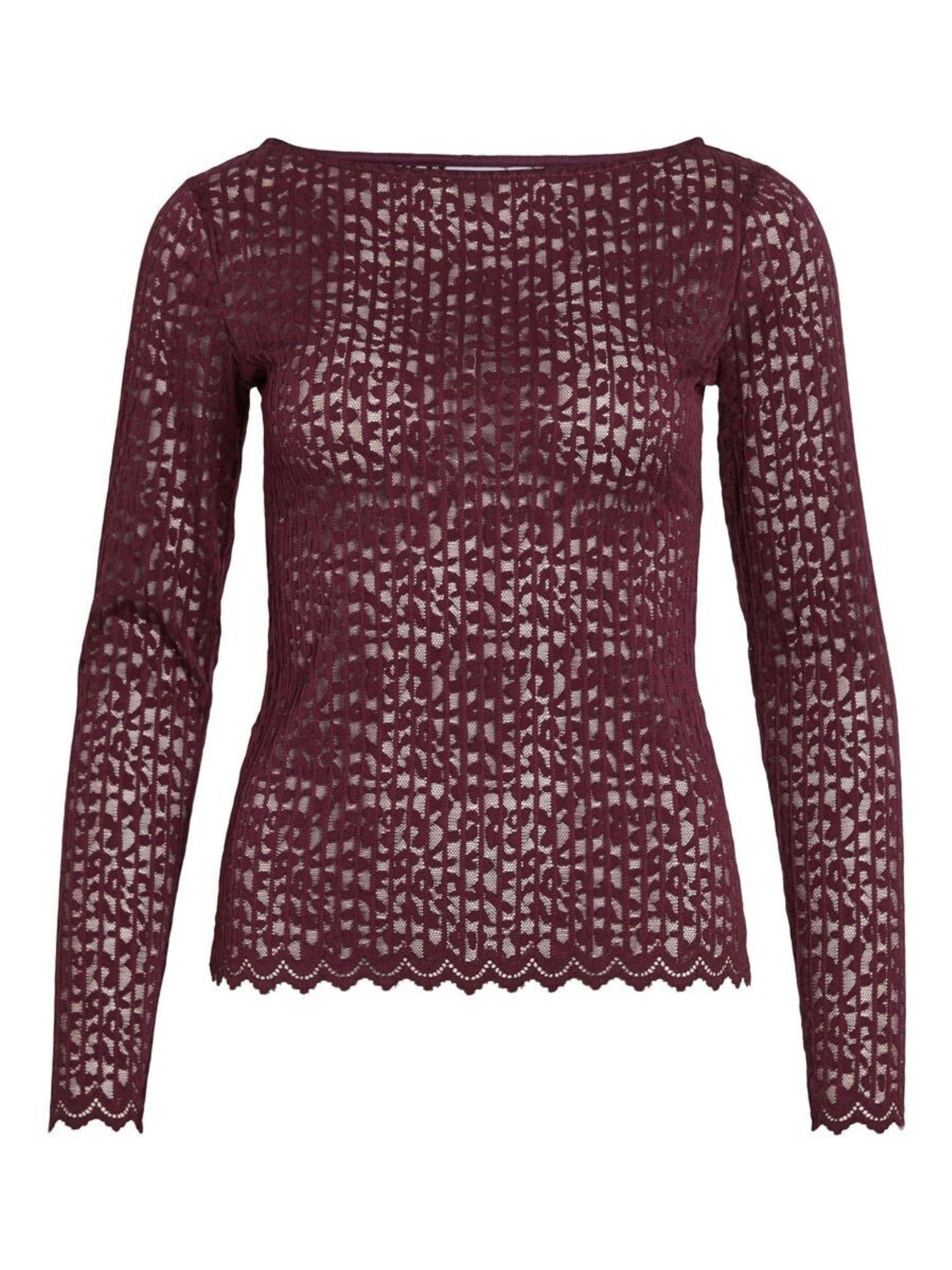 Vila Top Donna Obera Bordeaux 14108569 Purple VILA 