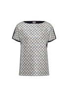 Emme Marella Camicia Donna Emmsansa Bianco Burro e Blu 2615111071200 001 EMME MARELLA 