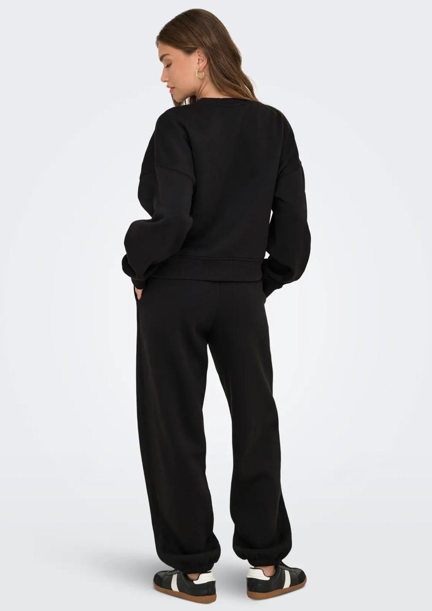 Only Felpa Donna Best Nero 15338727 Black ONLY 