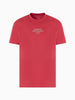 Men's Regular Fit T-Shirt with Logo Lettering Red