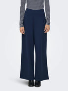 Jacqueline De Yong Pantaloni Donna Blu Jdygeggo 15343979 Black Iris JACQUELINE DE YONG 