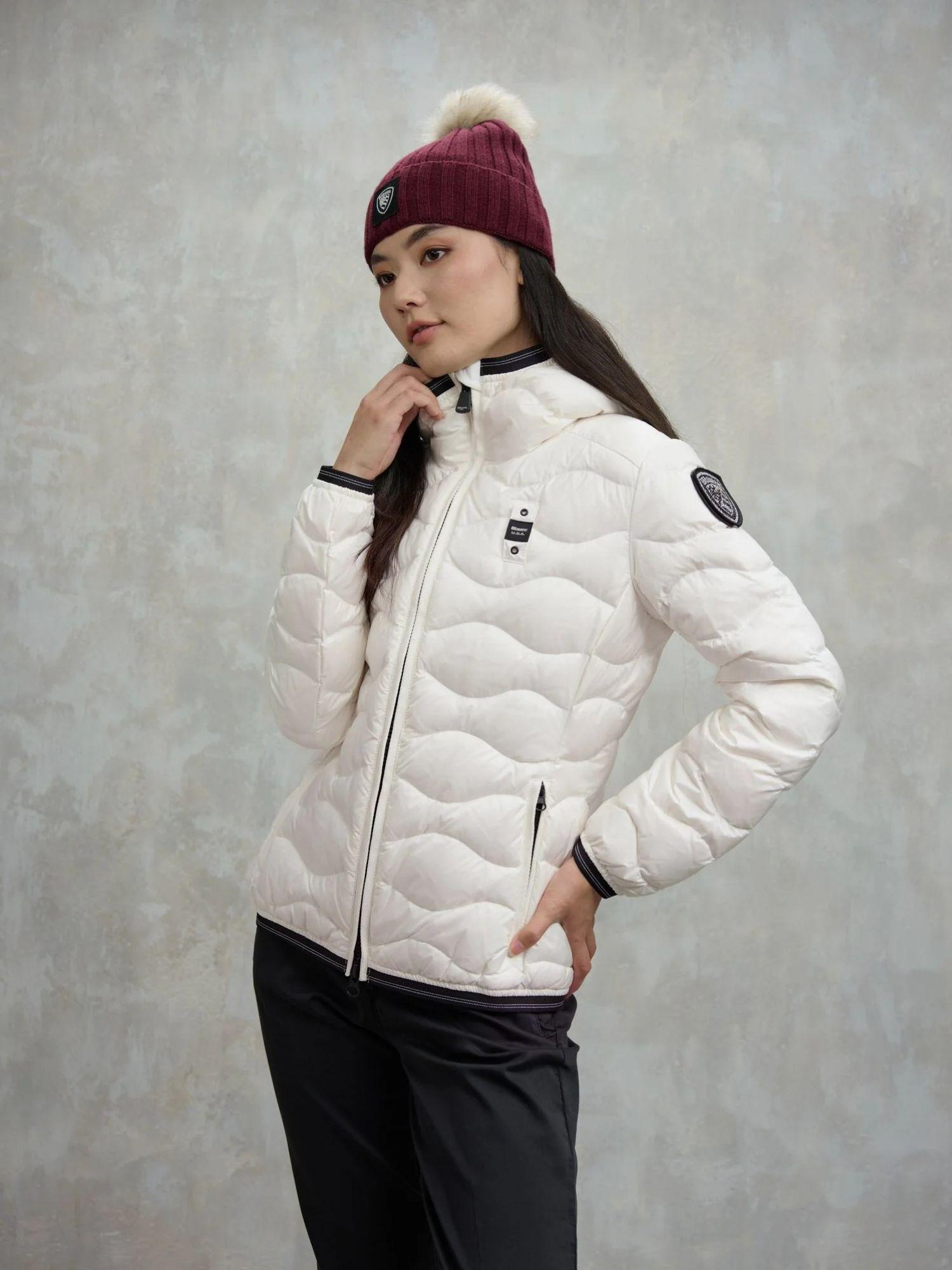 Blauer Piumino ad onde Camelia Donna Bianco ottico BLDC03095 6047 100 BLAUER 