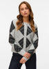 Vero Moda Cardigan Donna Dae Grigio Chiaro Dettaglia Grigio scuro
