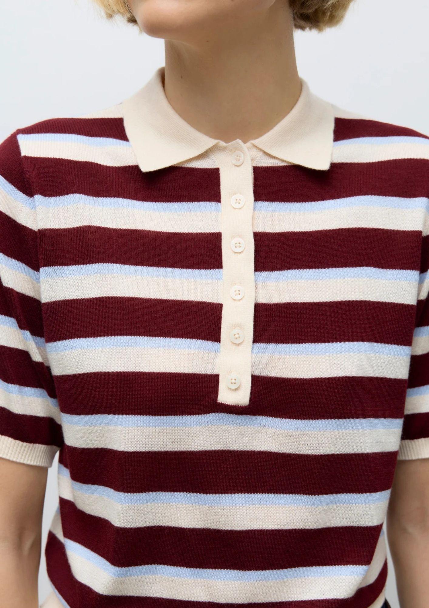 Aware Maglione Donna Sikita Bianco Betulla a Righe 10329594 Birch ZINFANDEL VERO MODA 