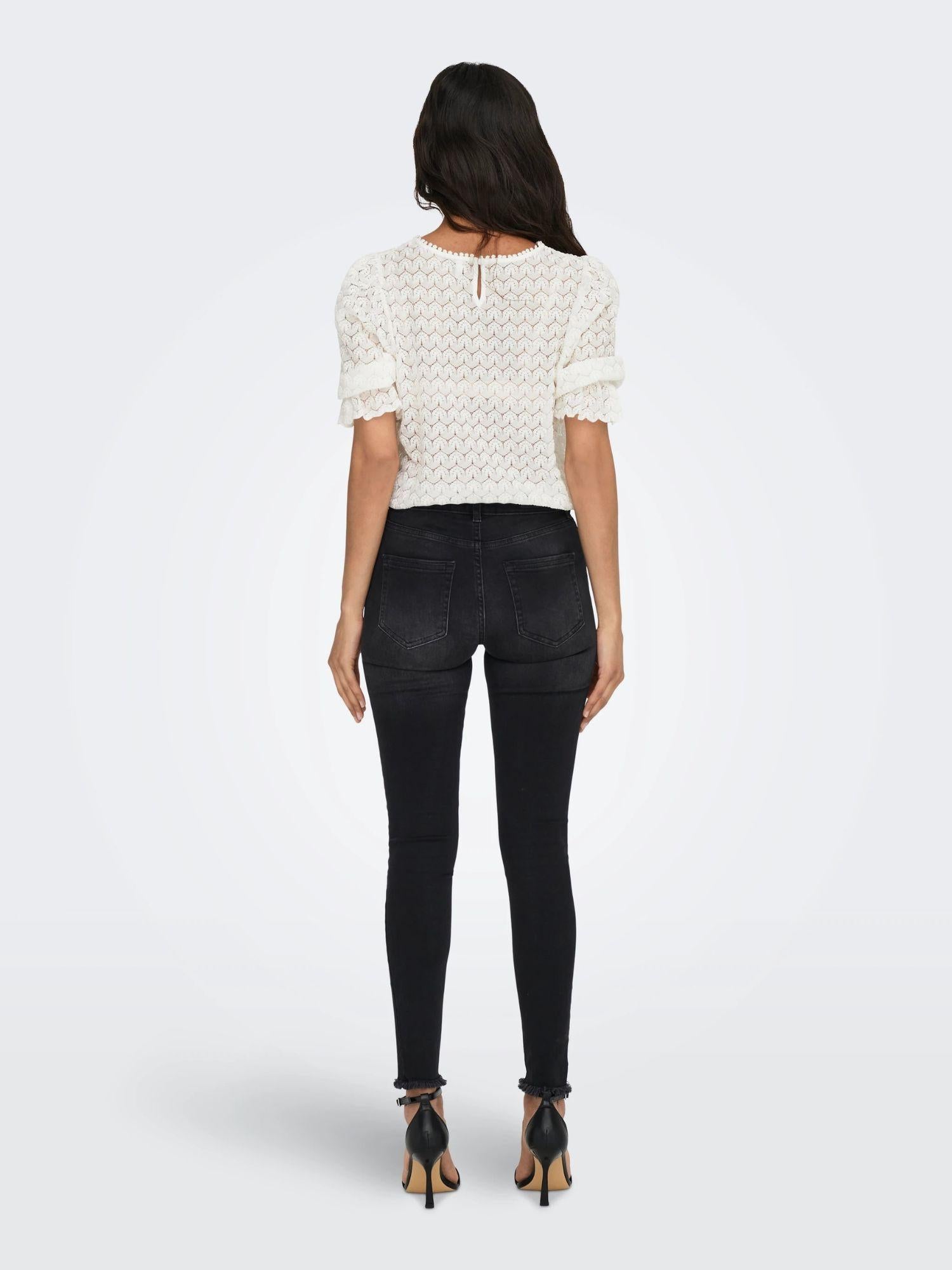 Only ONLBLUSH Vita media Skinny Fit Jeans Donna Black Denim 15157997 Black Denim ONLY 