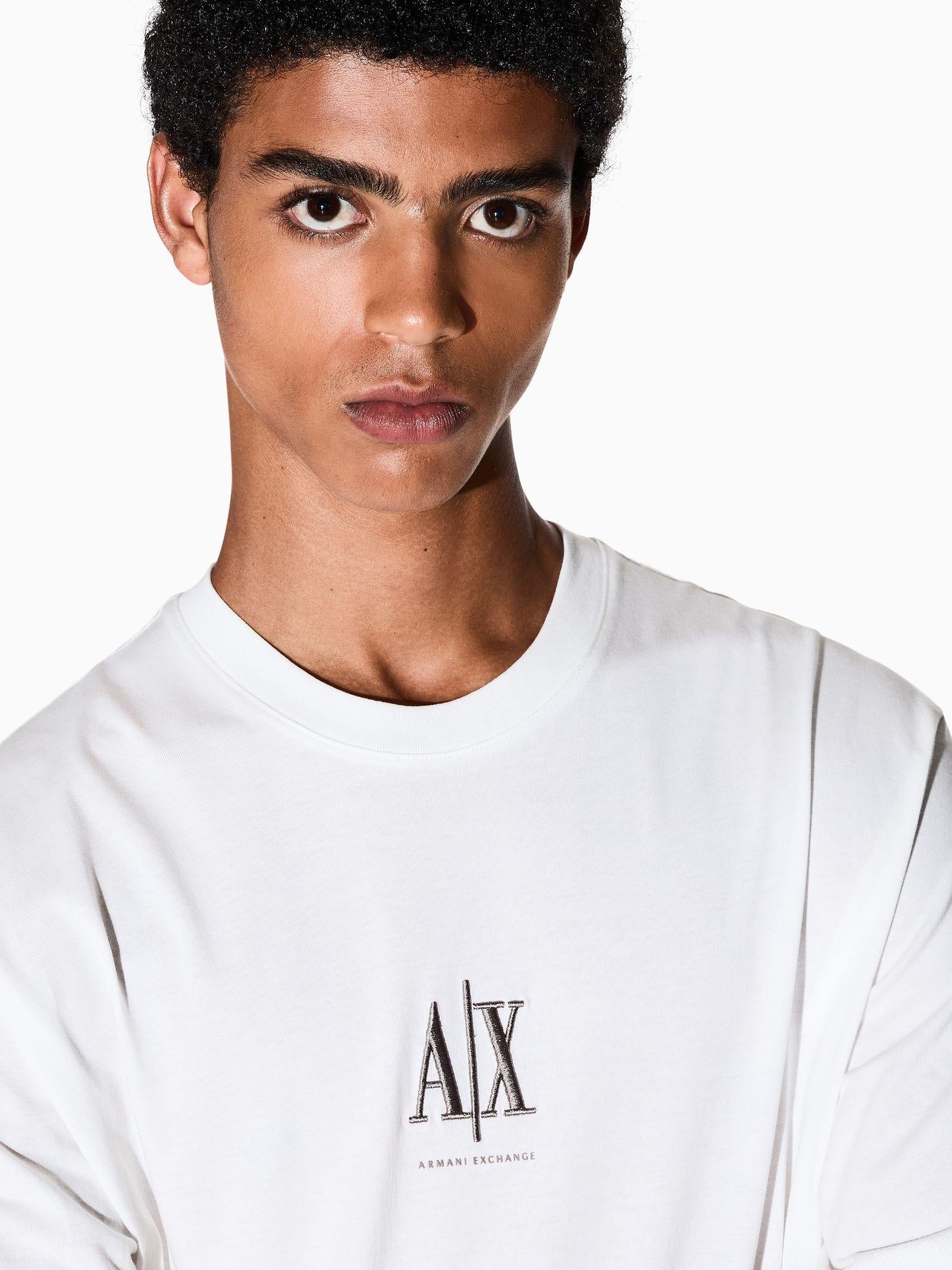 Armani Exchange T-Shirt con logo ricamato Uomo Bianco XM000363 AF12308 U0009 ARMANI EXCHANGE 