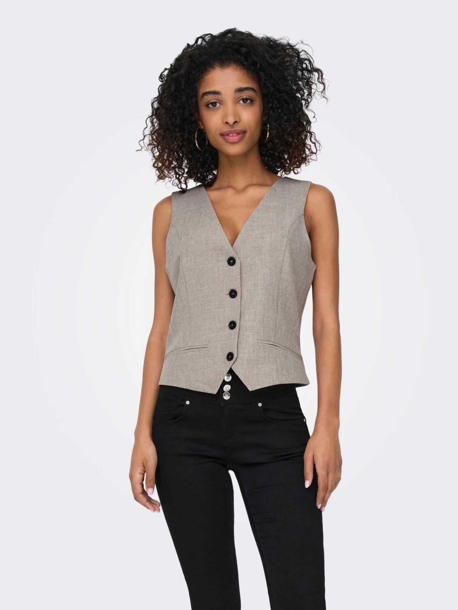 Only Gilet Donna Fungi Onllinda 15336753 Fungi MELANGE ONLY 
