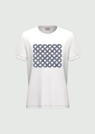 Emme Marella T-Shirt Donna Bianca Stampa Blu Geometrico 2615971051200 003 EMME MARELLA 