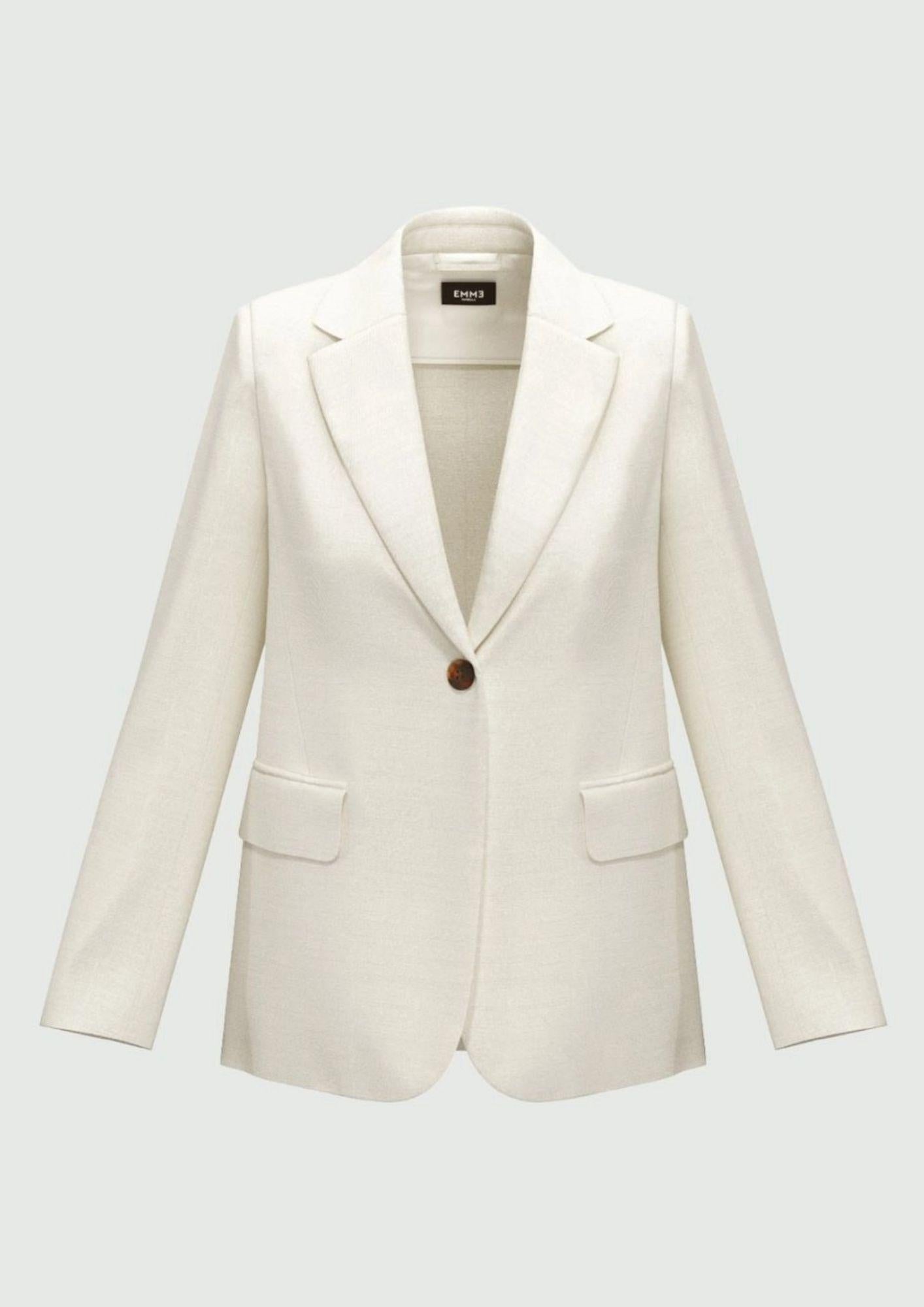 Emme Marella Tailleur Donna Elettra Bianco Burro 2515091051200 001 EMME MARELLA 