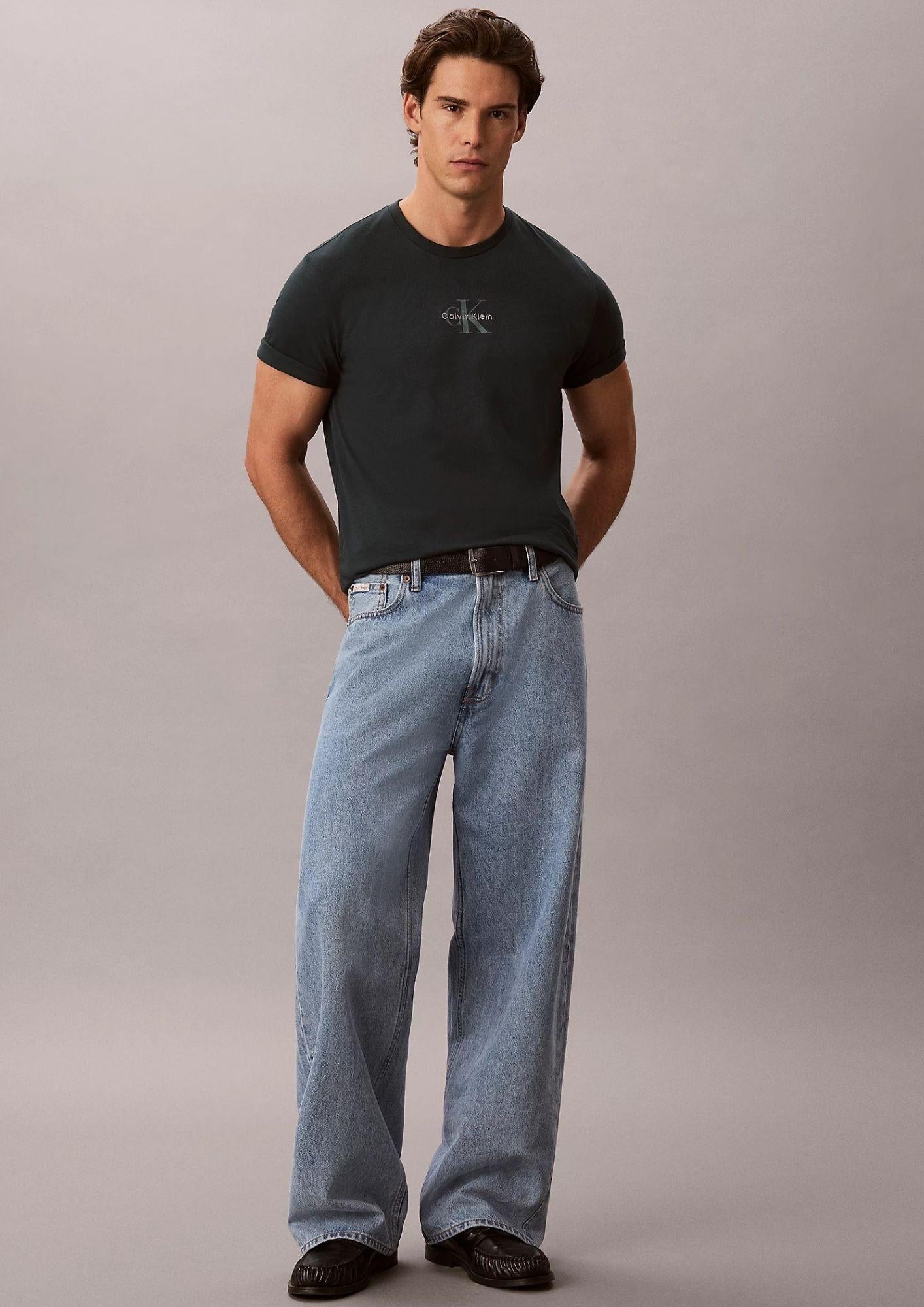 Calvin Klein T-Shirt Uomo Blu Navy Nearly LV04RB866G PZM CALVIN KLEIN 