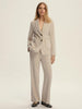 Emme Marella Pantalone dritto in velluto Destino Donna Bianco Sporco