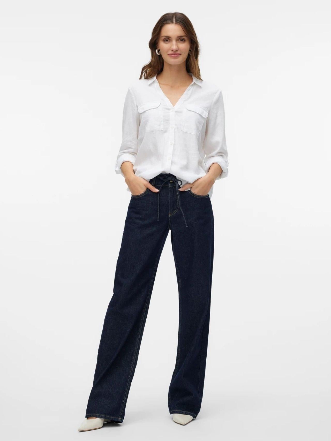 Vero Moda Camicia Donna Linn Bianca 10308407 Snow White VERO MODA 