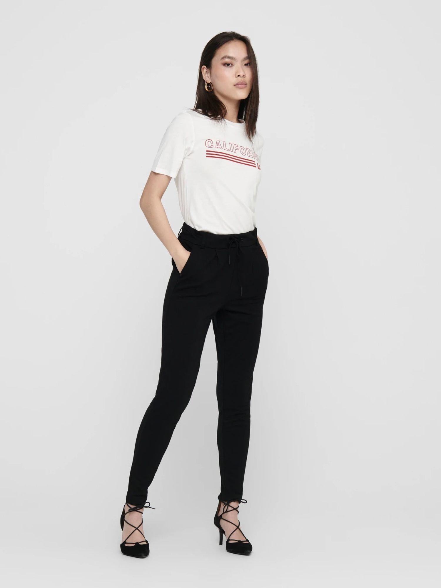 Only Pantaloni Donna Nero Onlpoptrash 15115847 Black ONLY 