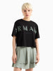 Armani Exchange Maglia Cropped Donna Nero