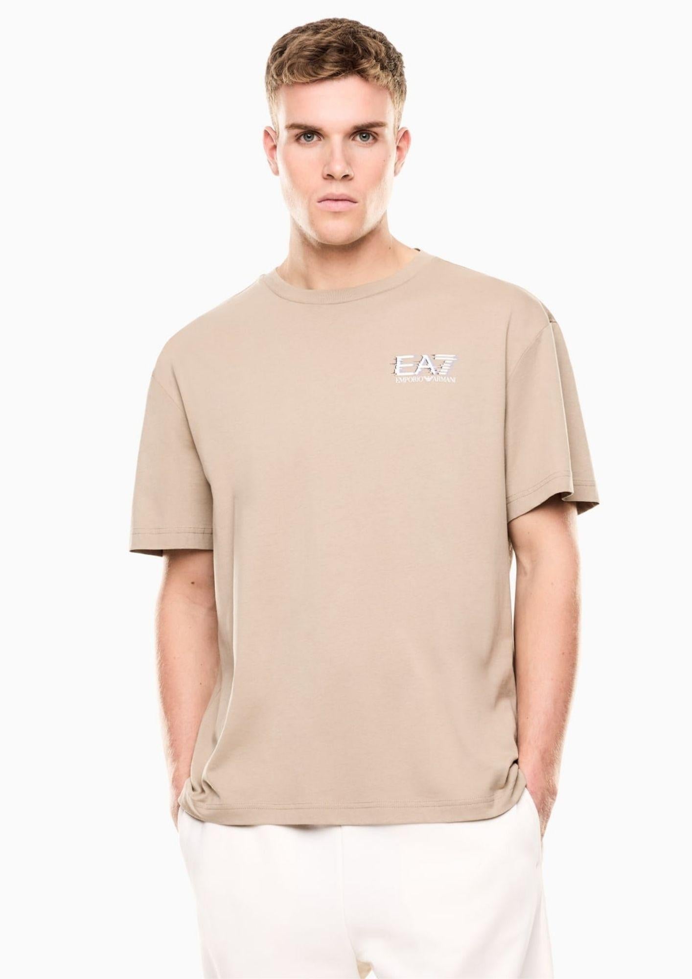 EA7 Emporio Armani T-Shirt Uomo Beige 7M001327 AF17789 U6167 EA7 EMPORIO ARMANI 
