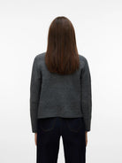 Vero Moda VMMARINA Cardigan in Maglia Donna Grey Dark Grey Melange 10331339 Dark Grey Melange VERO MODA 