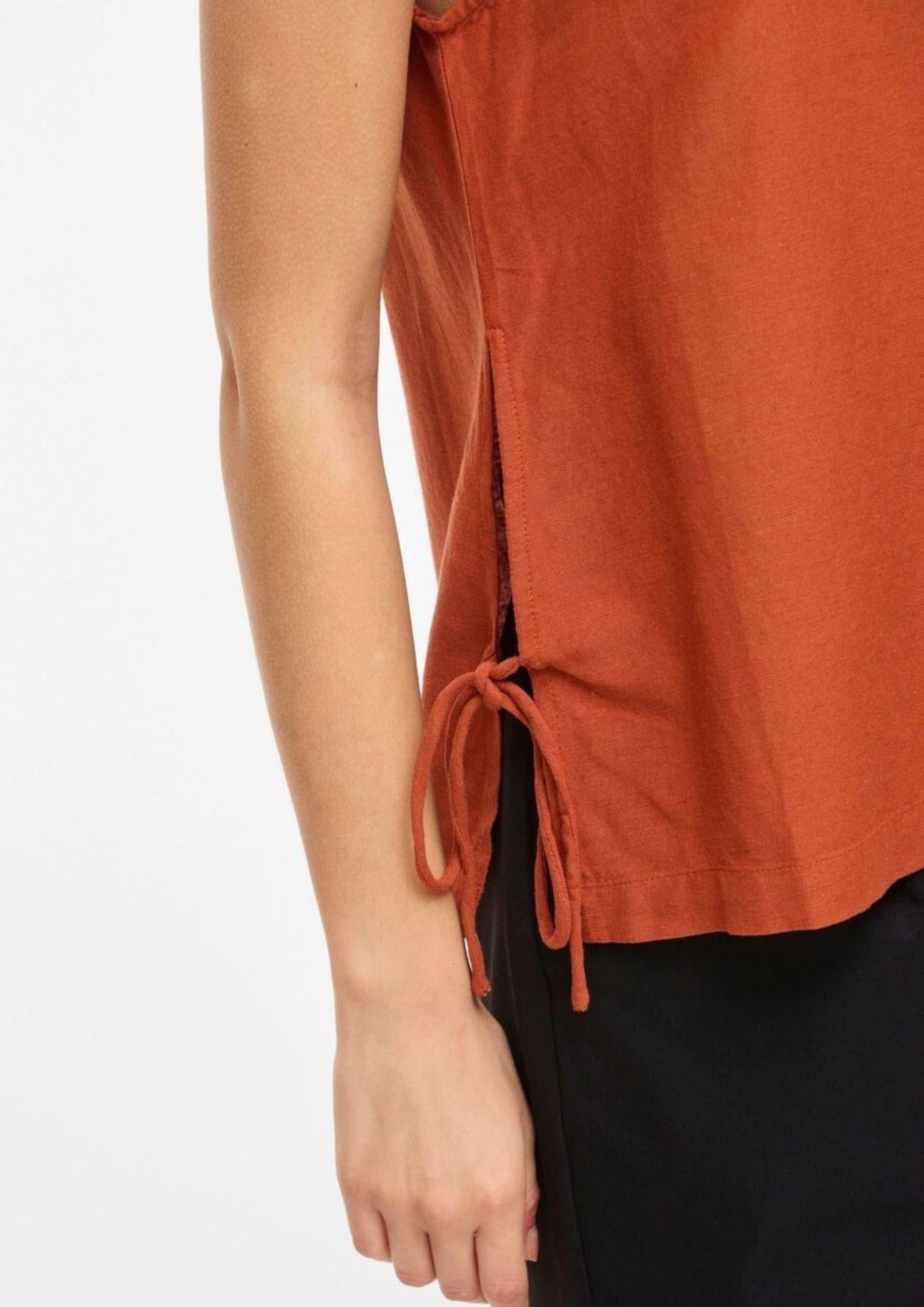 Vila Top Donna Prisilla Arancio 14113501 Burnt Brick VILA 