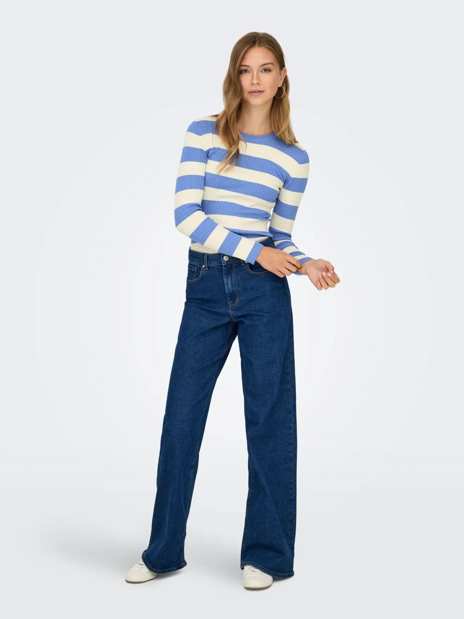 Jacqueline De Yong Maglia Donna Ultramarine Jdyplum 15277223 Ultramarine W EGGNOG JACQUELINE DE YONG 